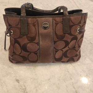 Coach Brown Signature Tote Bag